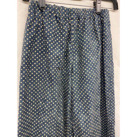 Vintage Homemade Unisex Patriotic Star Novelty Stretchy Pullon Pants Indie Boho - Picture 2 of 7